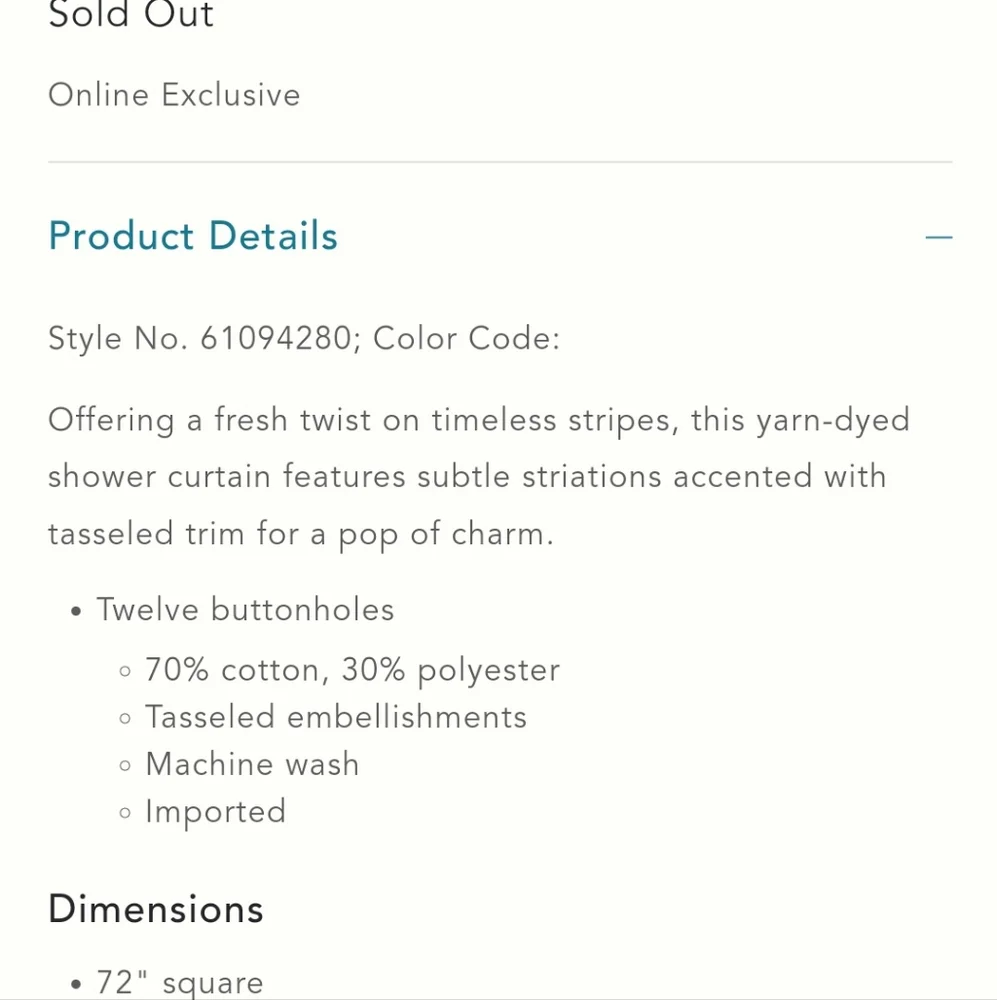 Anthropologie Striped Indie Shower Curtain - grey/blue
